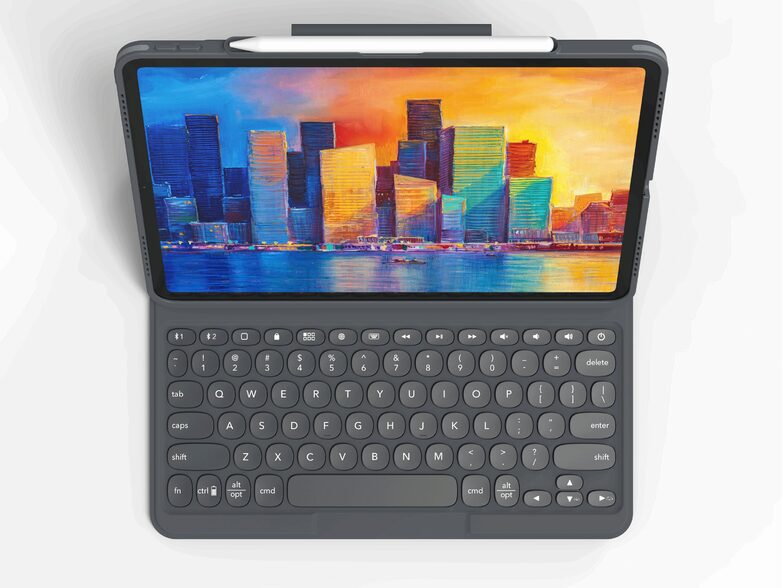 ZAGG Pro Keys, Tastatur-Case für iPad Pro 11", deutsch, schwarz/grau