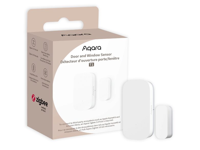 Aqara Door & Window Sensor T1, smarter Kontaktsensor, Matter, HomeKit, weiß