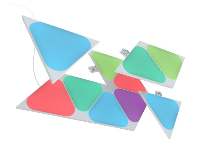 Nanoleaf Shapes Mini Triangle, modulare LED-Lichtpaneele, Erweiterung 10-teilig
