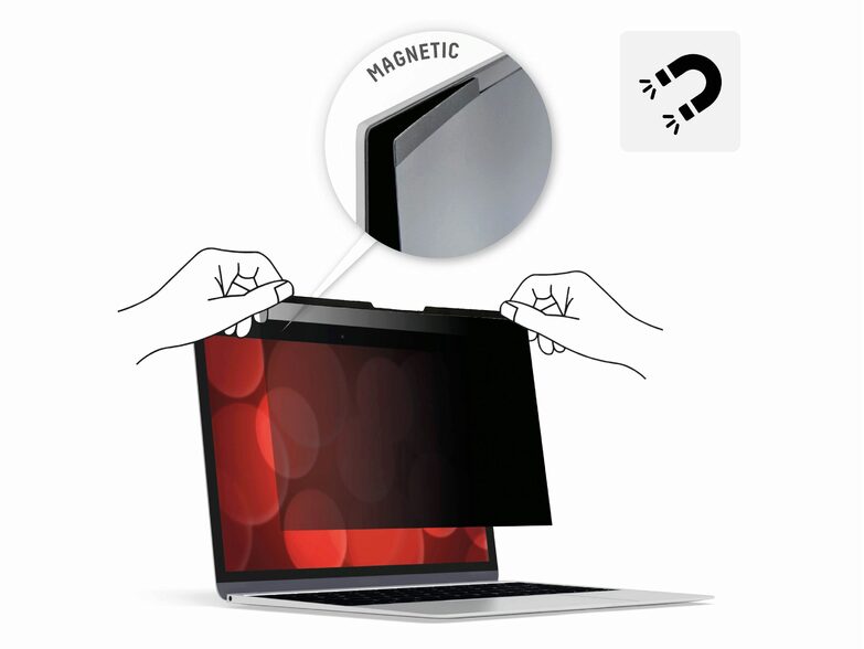 Displex Blickschutzfilter, magnetische Folie für MacBook Pro/Air 13,3"