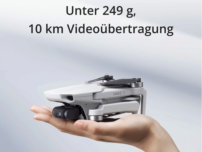 DJI Mini 2 SE, mobile Kameradrohne, bis 10 km Videoübertragung, grau